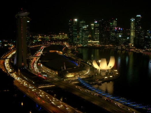 View from the Singapore Flyer.